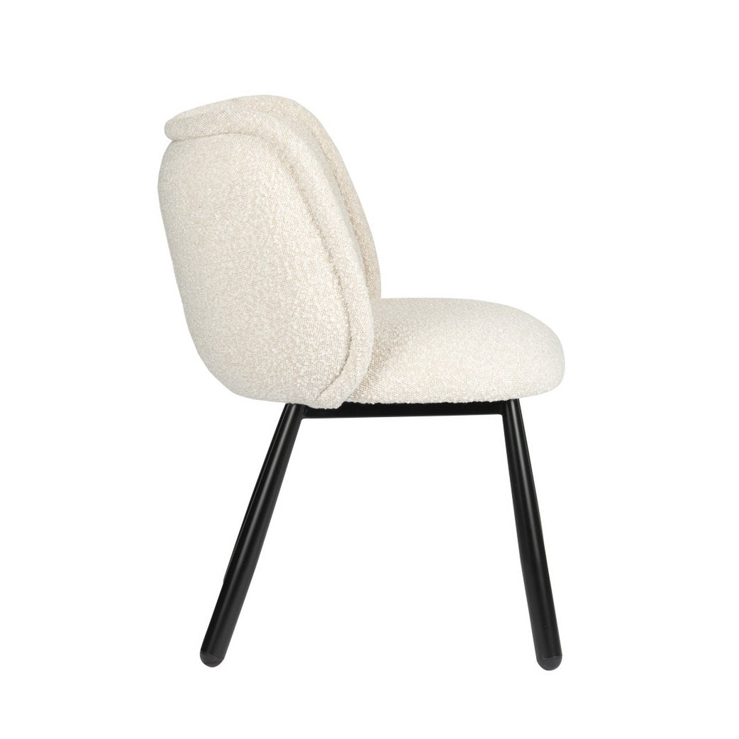 Chair Panda Boucle White Peral - Set Of 2