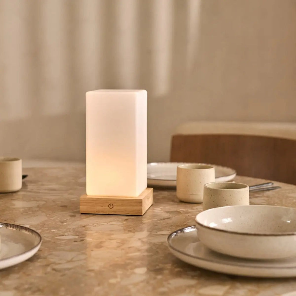 Table Lamp Zayn Light Brown Wooden