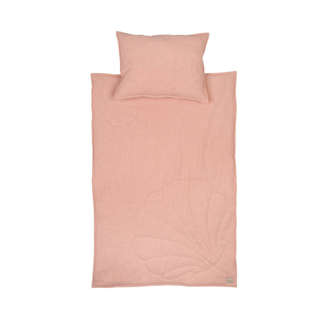 Blanket And Pillow Set Sehll Light Pink For Infants