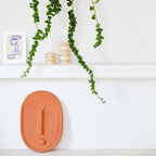 Ceramic Wall Mask – Textured Terracotta Orange