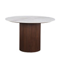 Dining Table Ceramic Marble/Walnut Veneer