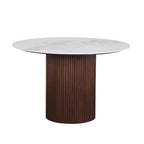 Dining Table Ceramic Marble/Walnut Veneer