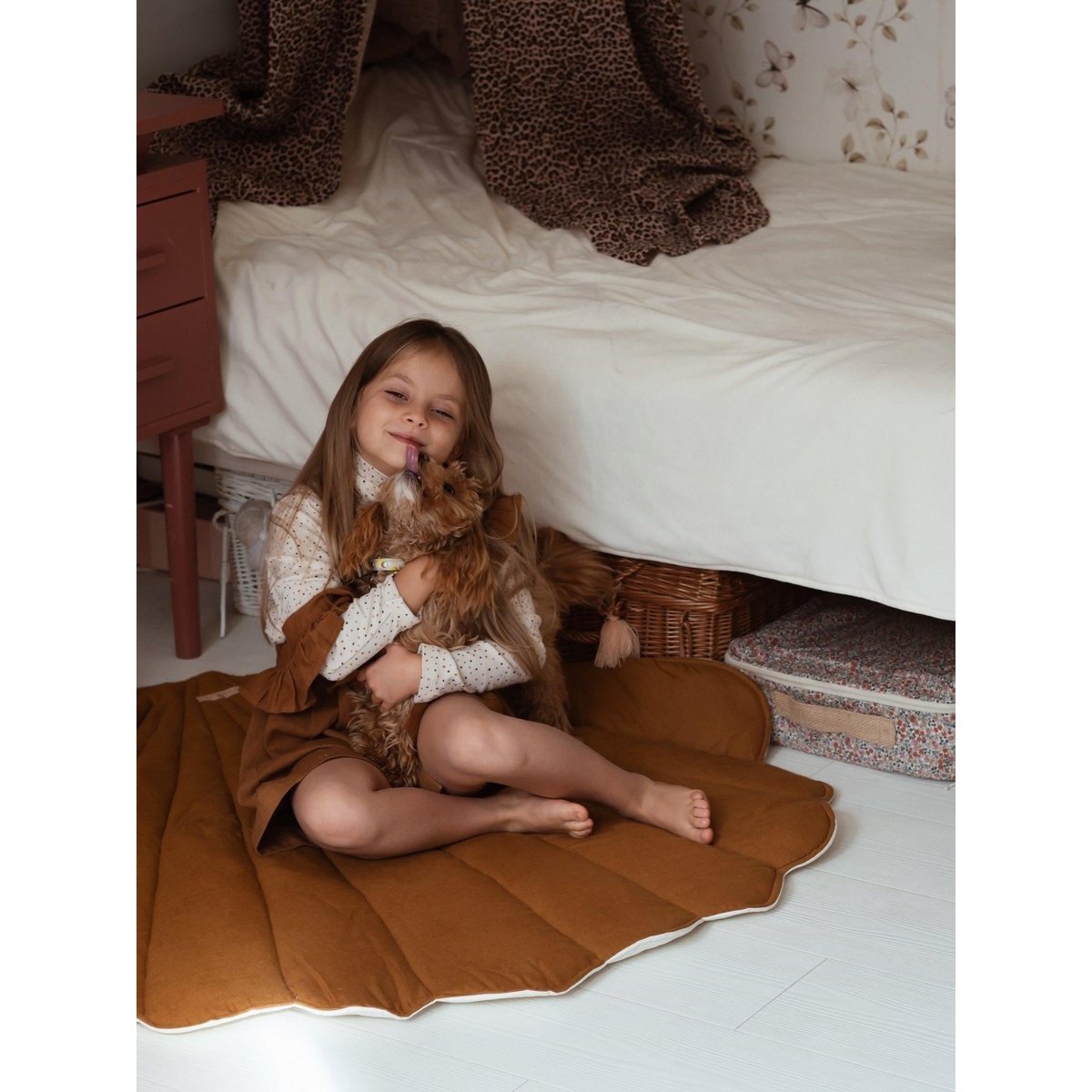 Rotaļu Paklājs Linen Shell Caramel