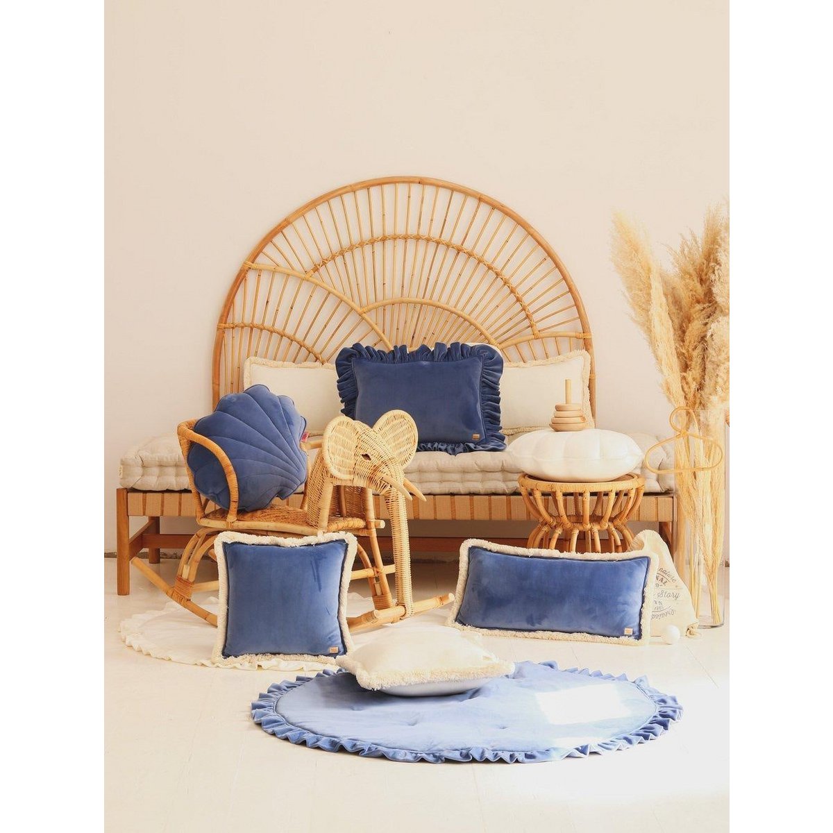 Spilvens Shell Velvet Sapphire