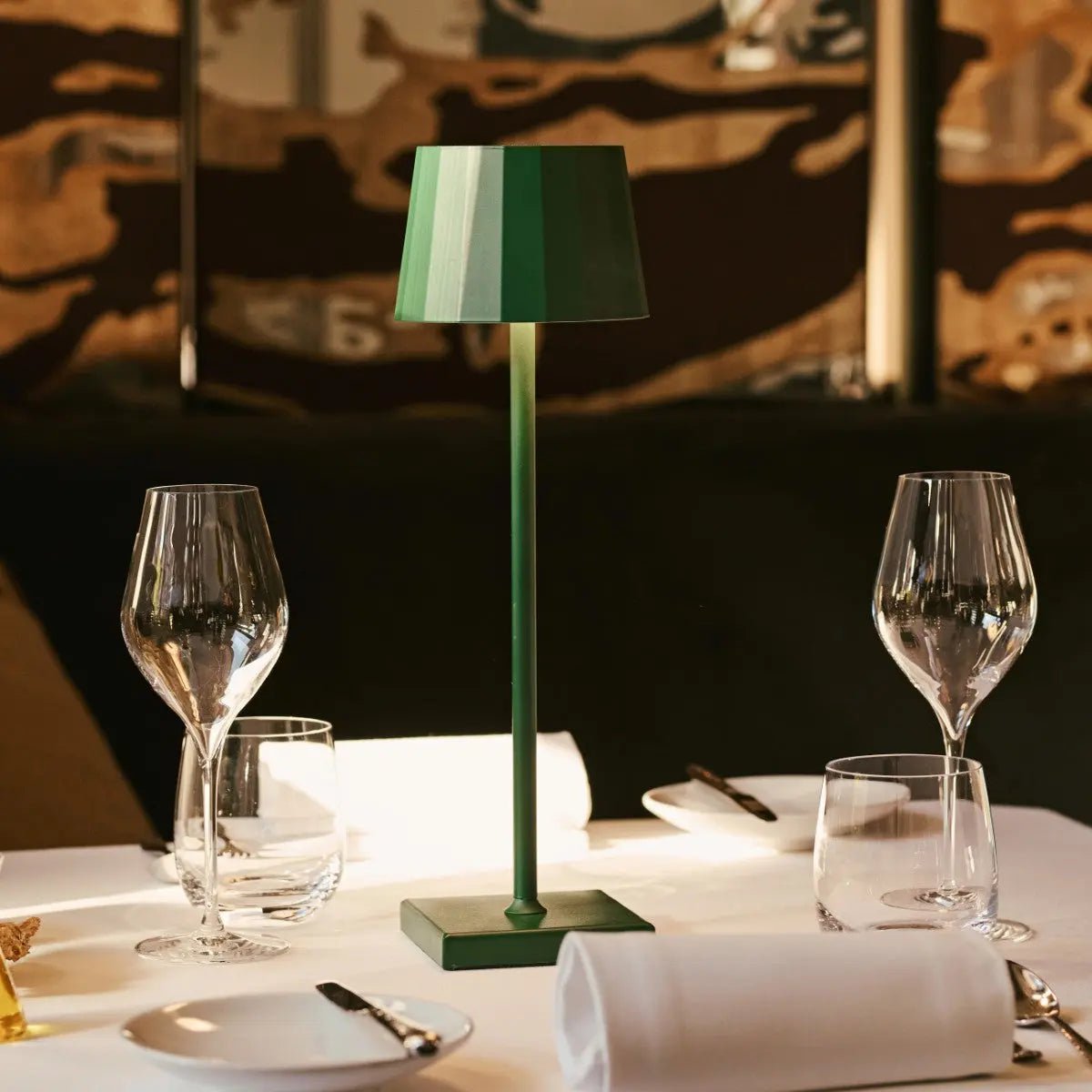 Table Lamp William Pine Green