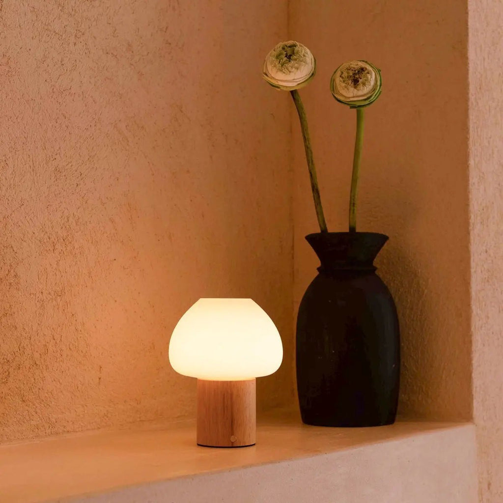 Table Lamp Fynn Light Brown Wooden