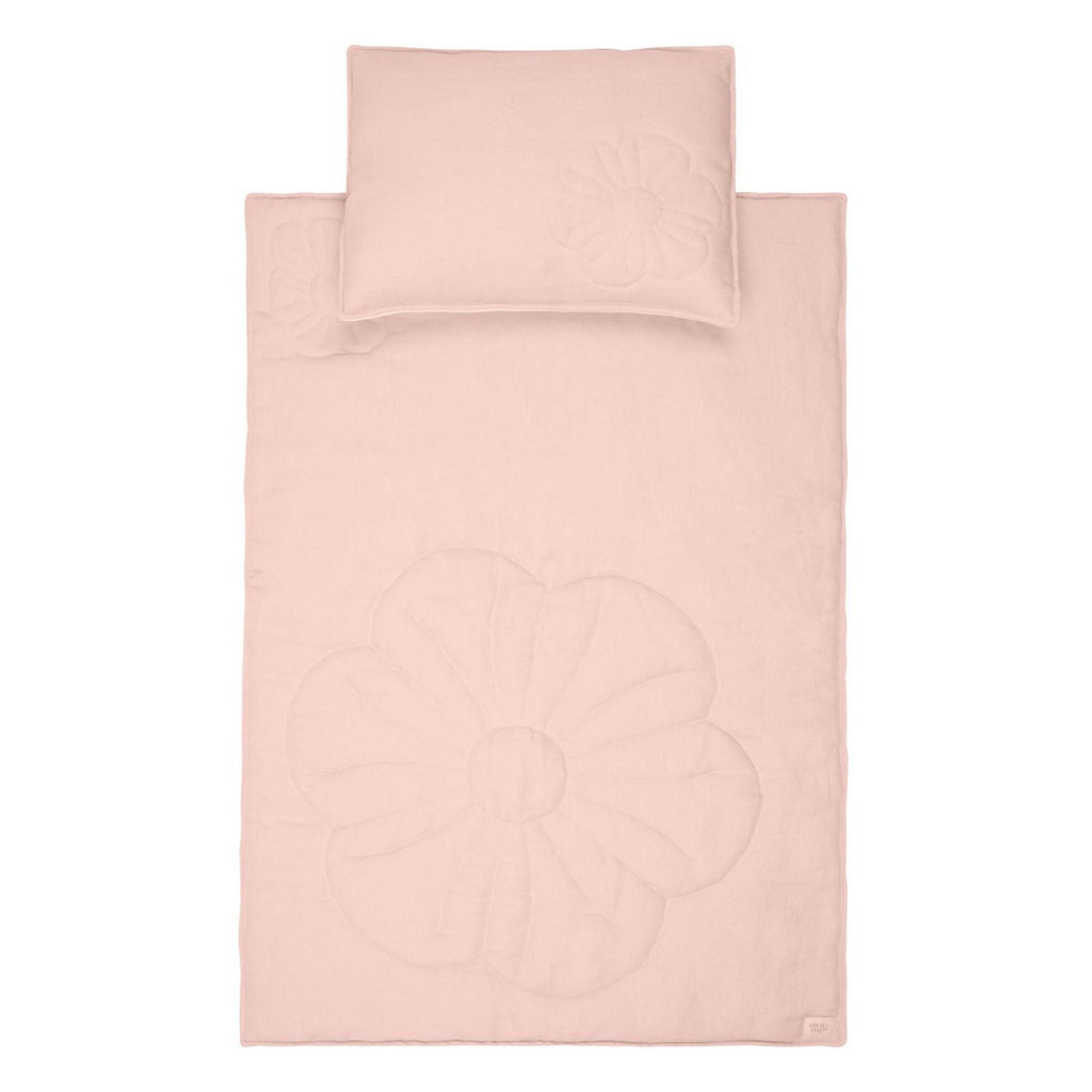 Bloom Light Pink Blanket And Pillow Set For Infants