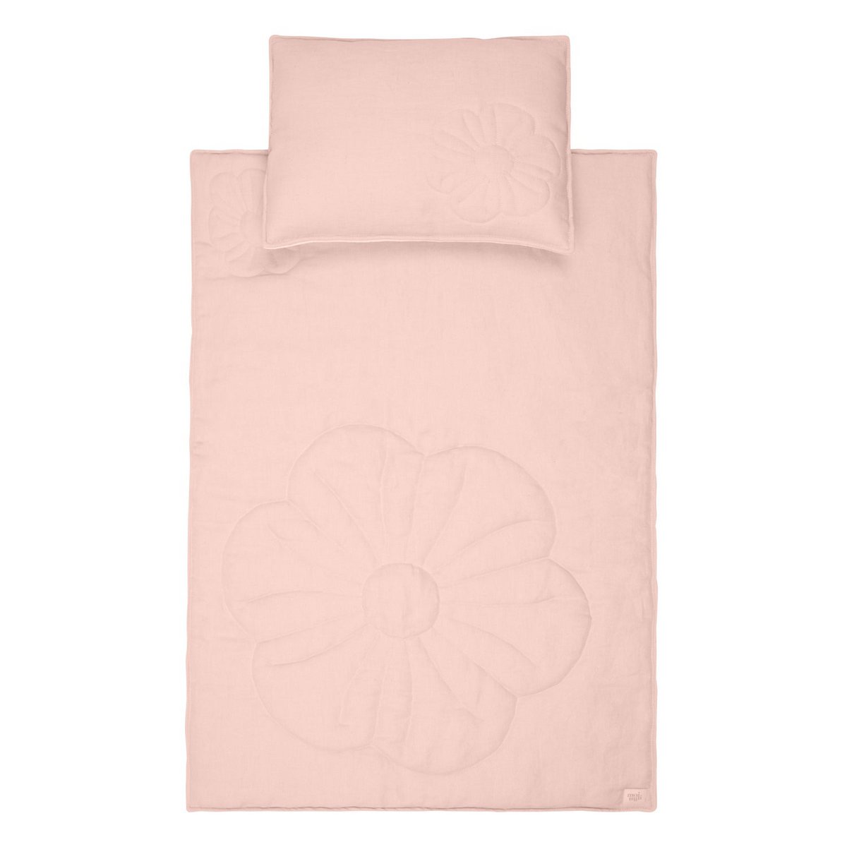 Bloom Light Pink Blanket And Pillow Set For Infants