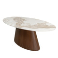 Dining Table Ellipse Ceramic Marble