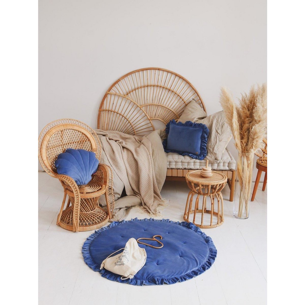 Spilvens Shell Velvet Sapphire