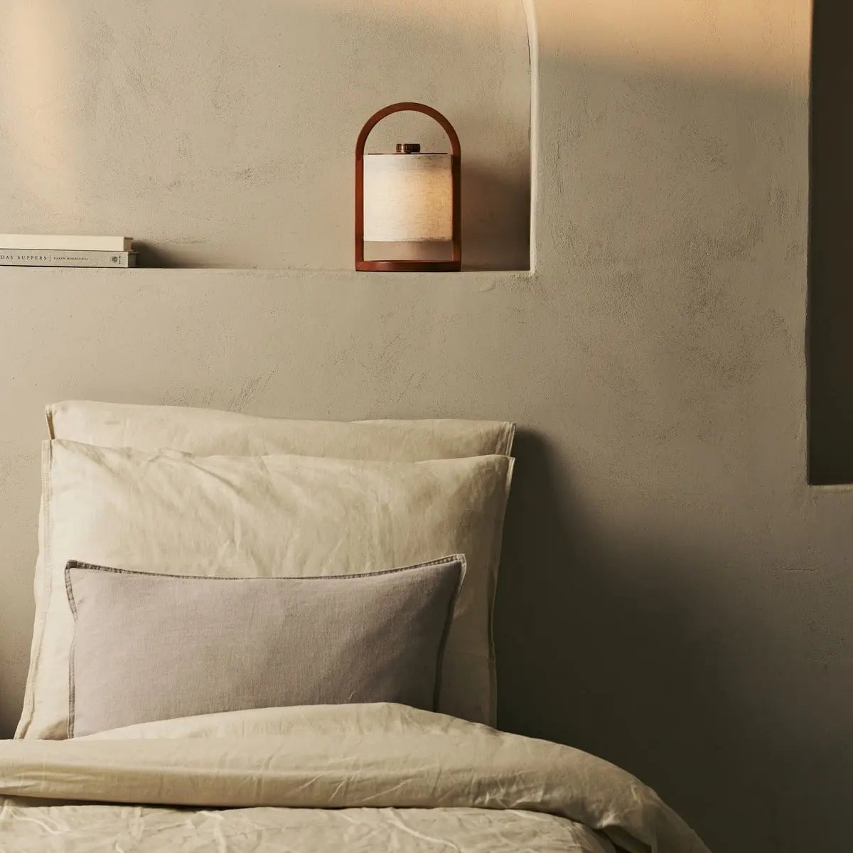 Table Lamp River Chestnut Brown Wooden