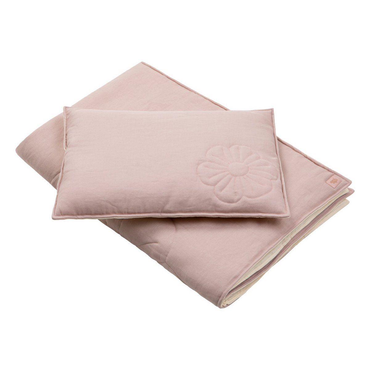 Bloom Powder Pink Children'S Blanket And Pillow Set