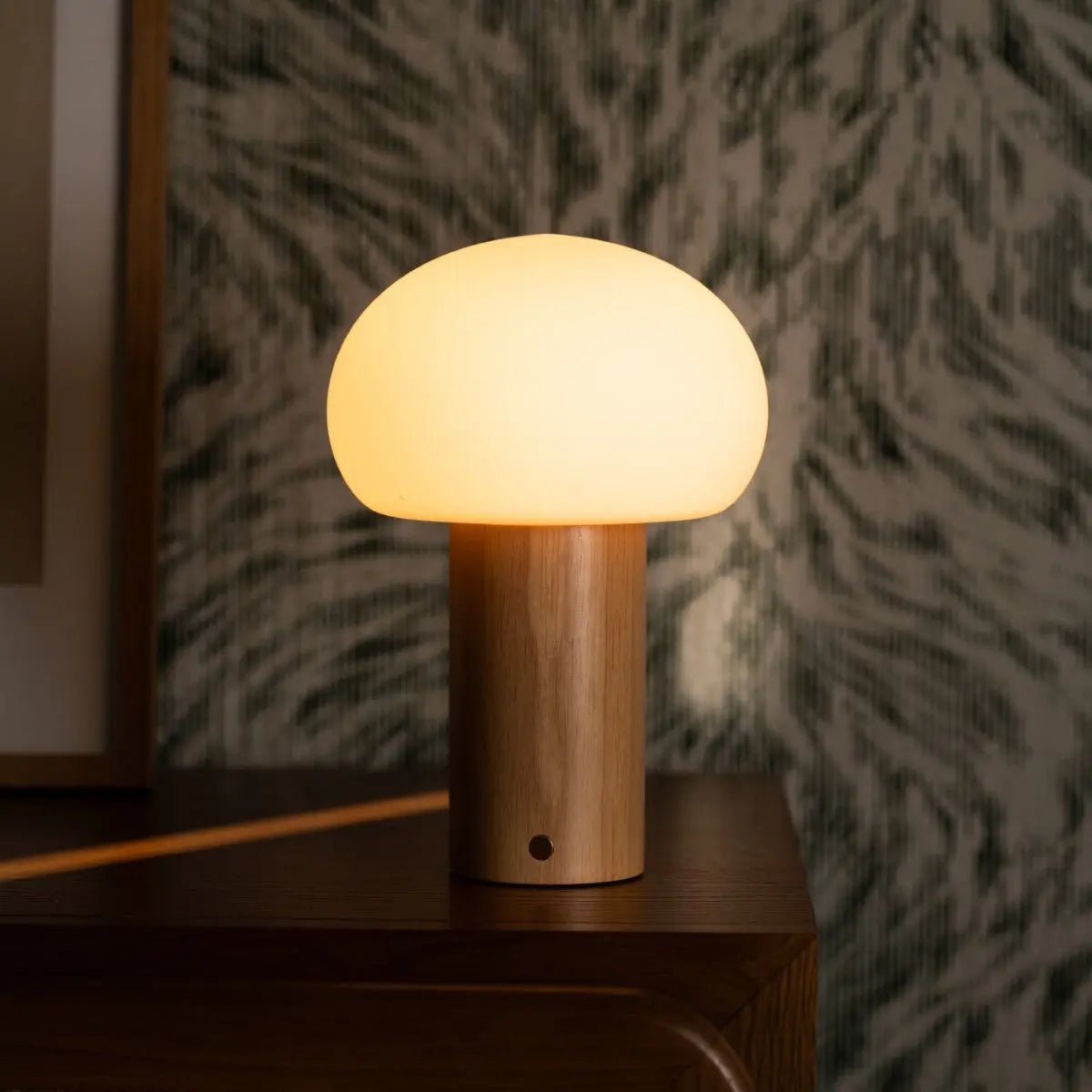 Table Lamp Sam Light Brown Wooden