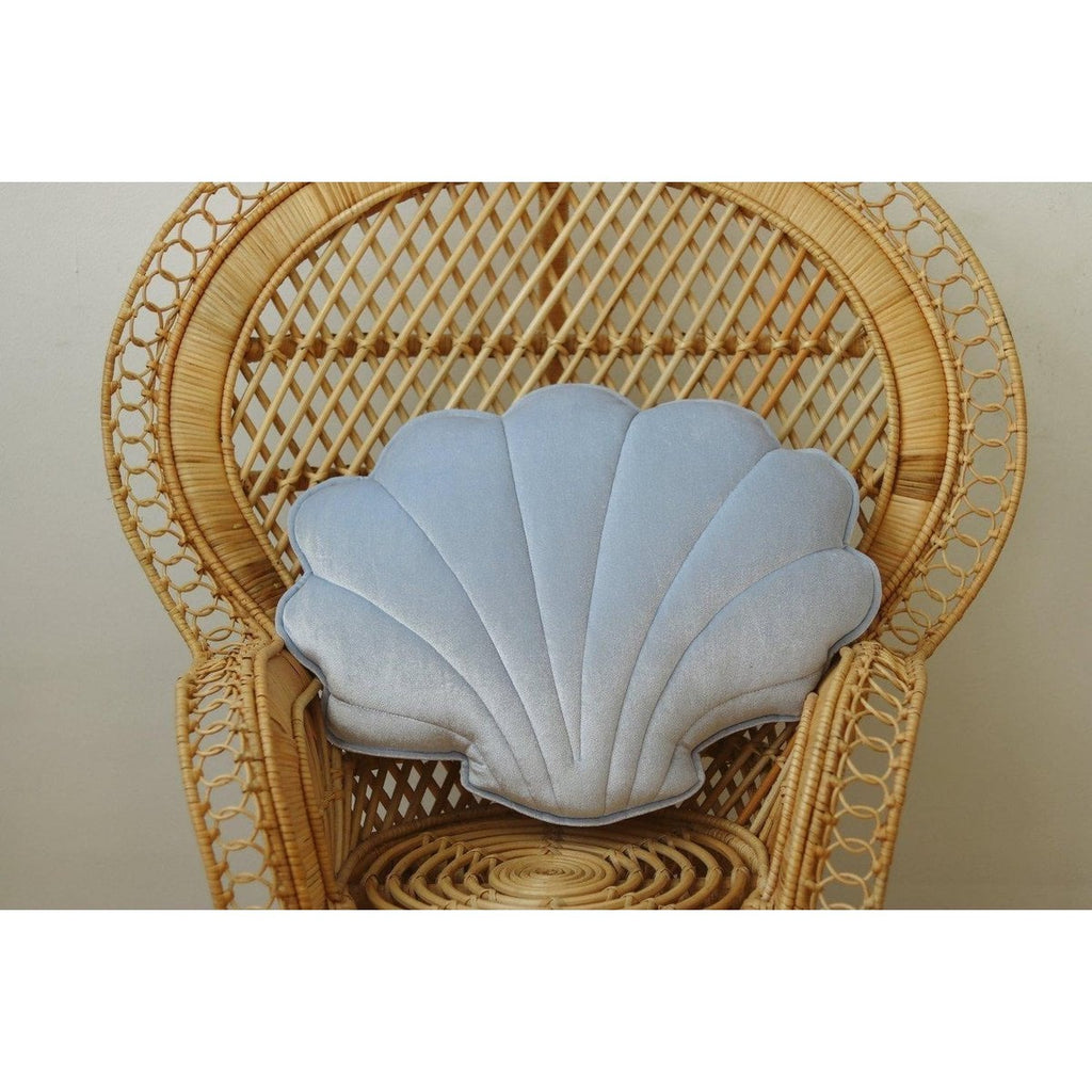 Spilvens Shell Velvet Blue Pearl