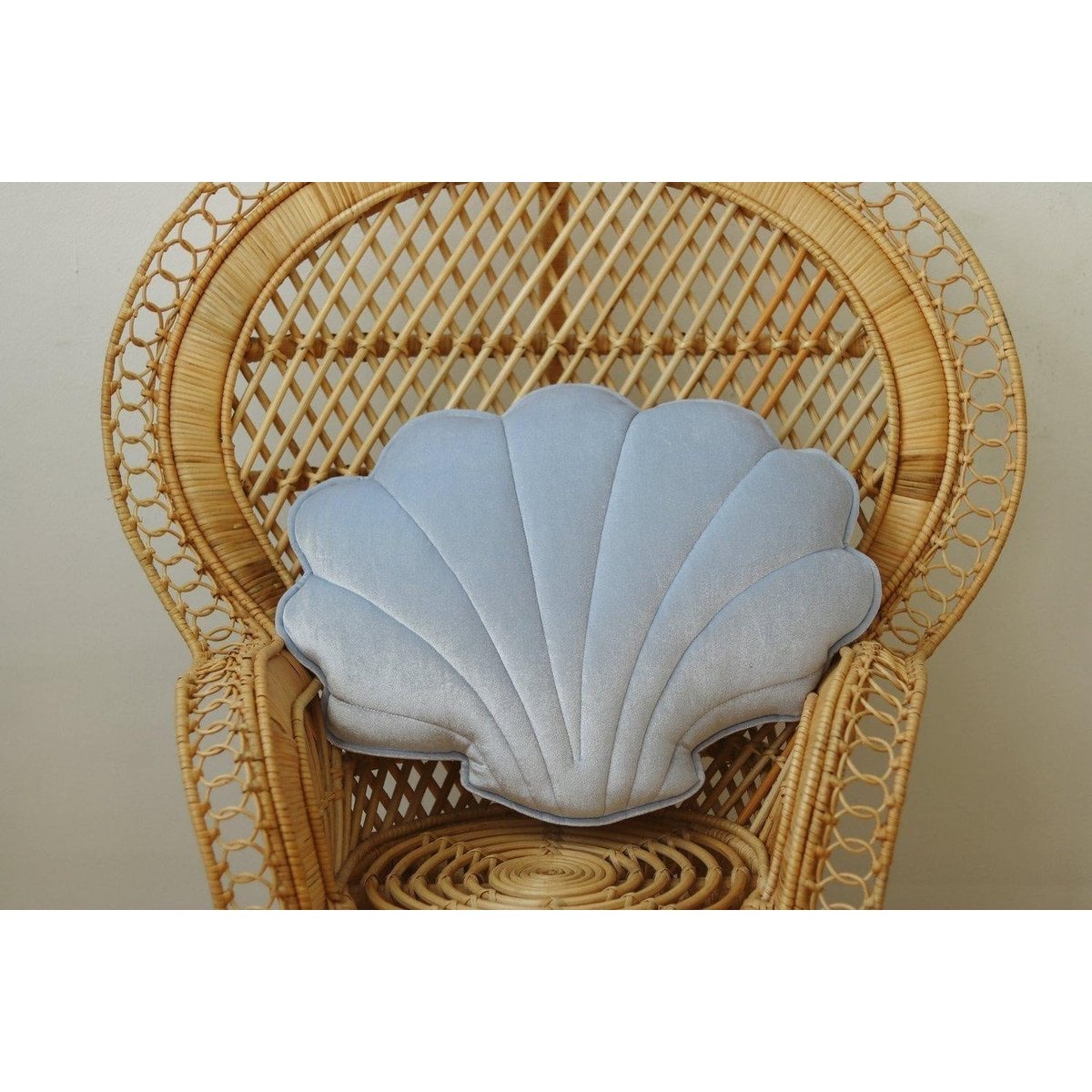 Spilvens Shell Velvet Blue Pearl