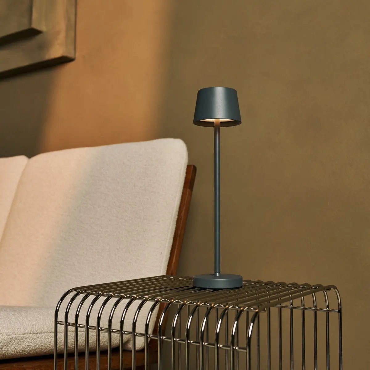 Table Lamp Vondel Mini Stone Gray