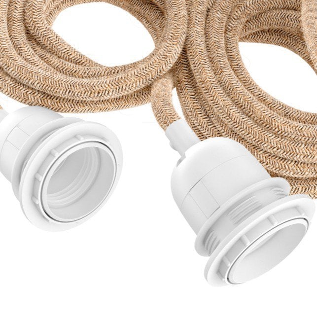 Griestu Stiprinājumu Komplekts White Natural - 3 Izvadi