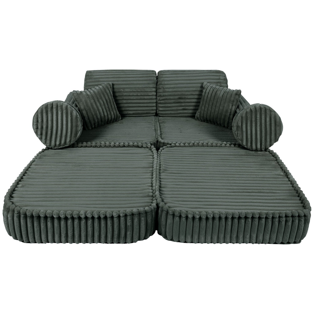 Medium Modular Sofa for Kids - Churros Forest Green