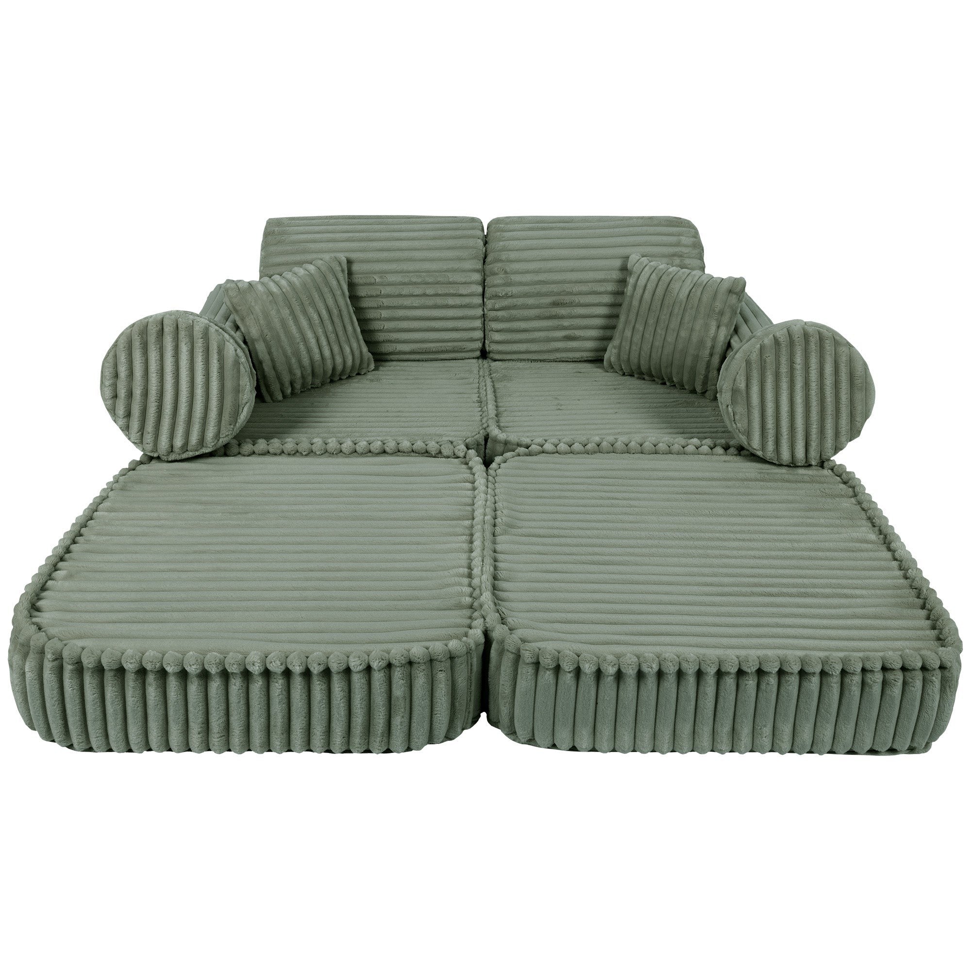 Medium Modular Sofa for Kids - Churros Sage Green
