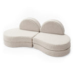 MeowBaby® Modular Sofa Coccolo for Kids – 6 Piece, Bearly Light Gray