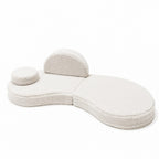 MeowBaby® Modular Sofa Coccolo for Kids – 6 Piece, Bearly Off-White